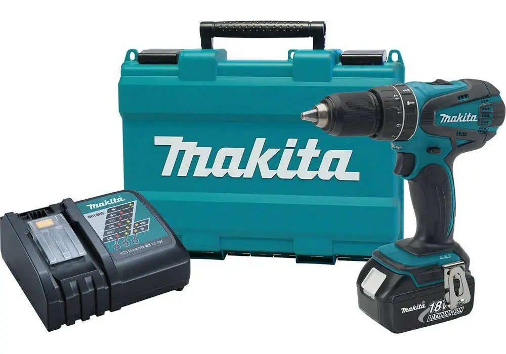 18V Lithium-Ion Compact Cordless Hammer Driver Drill Kit Makita