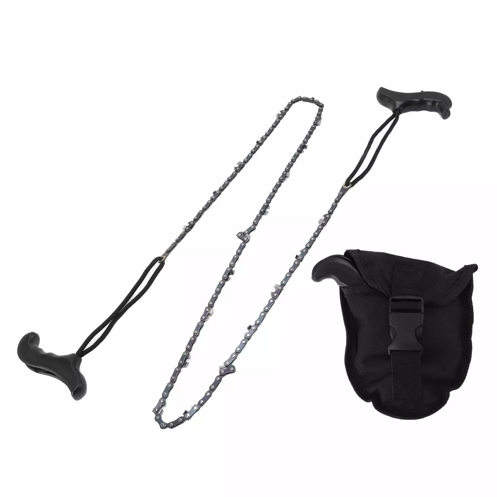 48in Hand Chain Saw Pocket Folding Survival Chain Saw Camping Logging Garden Pruning Tools 64 Links 21 Cutter xinqizhiwuji...