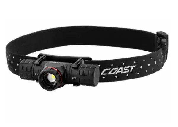Coast 30334 Rechargeable Adjustable Head Lamp Black