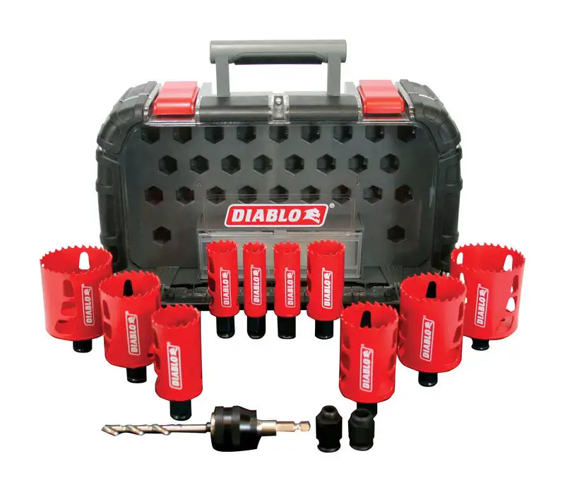 Diablo Snap-Lock Plus Bi-Metal Diablo Mandrel Hole Saw Kit 14 pc