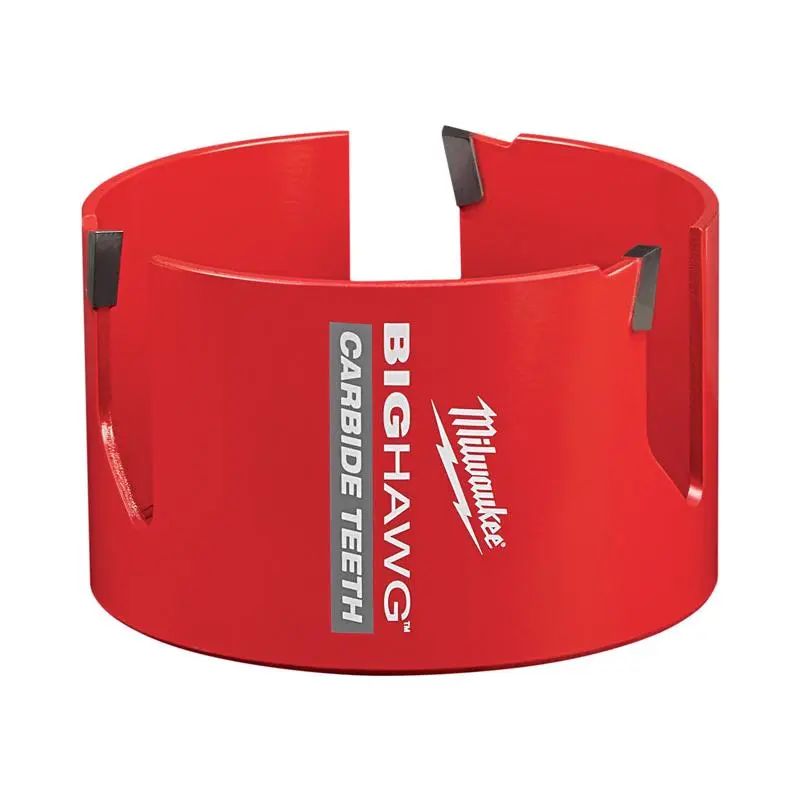 Milwaukee BIG HAWG 4-1/4 Inch Carbide Tipped Hole Saw 1/4 Inch Arbor Durable Cutting
