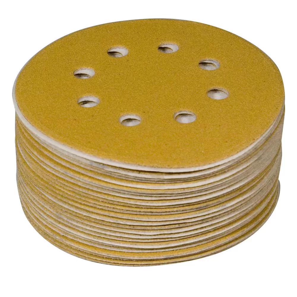 POWERTEC 6 Inch 220-Grit Hook and Loop Sanding Discs 50-Pack
