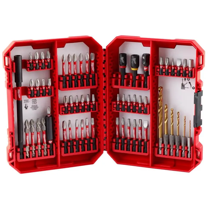 Milwaukee Shockwave Impact Duty Hex 10.3 . L Drill and Driver Bit Set Alloy Steel 60 pc