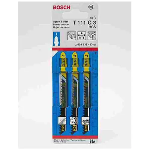 Bosch T123X3 T-Shank Jig Saw Blade 4 Inch Fast Wood Cutting