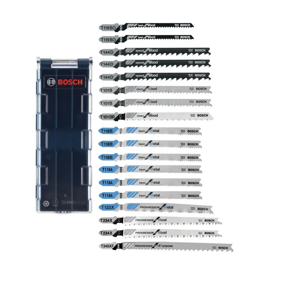 Bosch T18CHCL Jig Saw Blade Set Wood and Metal Cutting