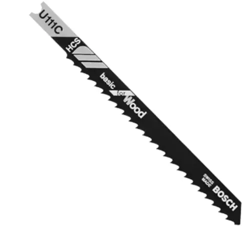Bosch U111C U-Shank Wood Jig Saw Blades 3-5/8 Inch 8 TPI 5-Pack