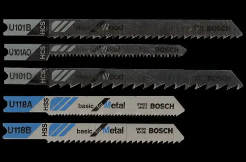 Bosch U502A5 U-Shank Jig Saw Blade Set Wood and Metal Cutting 5-Piece