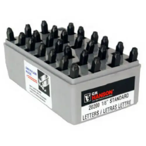 CH Hanson 20200 Standard High Quality Letter Stamp Set 1/4 x 2-3/8 Inches 27 Piece