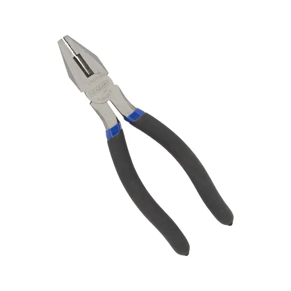 Vulcan PC918-21 Fully Polished Lineman's Plier Vinyl Grip 8 Inch Heavy Duty Electrical Tool