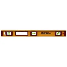 Magnetic I-Beam Level Heavy-Duty Aluminum 24-Inch Metal Surfaces Johnson