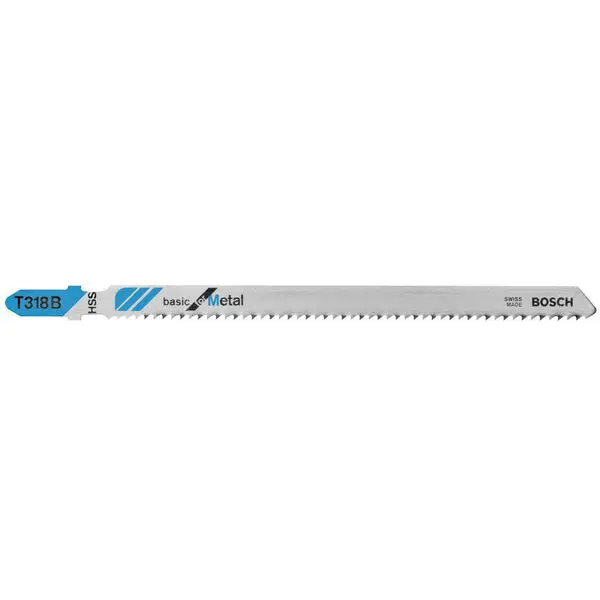 Bosch T318B Basic Metal HSS T-Shank Jig Saw Blades 14 TPI 5-1/4 Inch 5-Pack