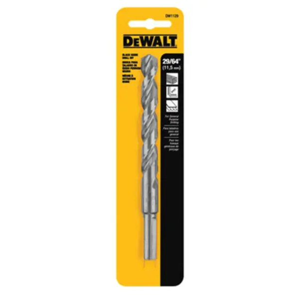 DeWalt DW1129 Black Oxide 135-Degree Split Point Drill Bit 29/64 Inch Precision Drilling