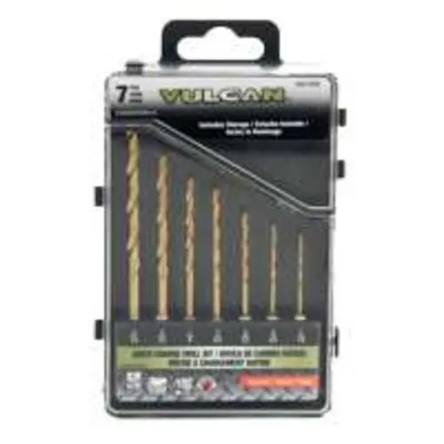 Vulcan 503941OR 7-Piece Metal Drill Bit Set 1/4 Inch
