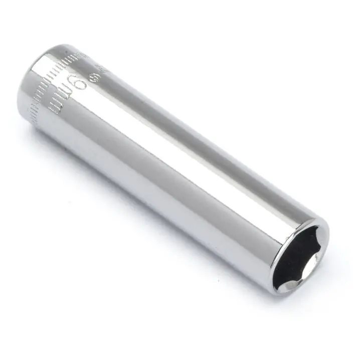 Apex Cooper Tool Crescent 1/4 Inch Drive 6 Point Deep Metric Socket 9mm Apex Tool Group