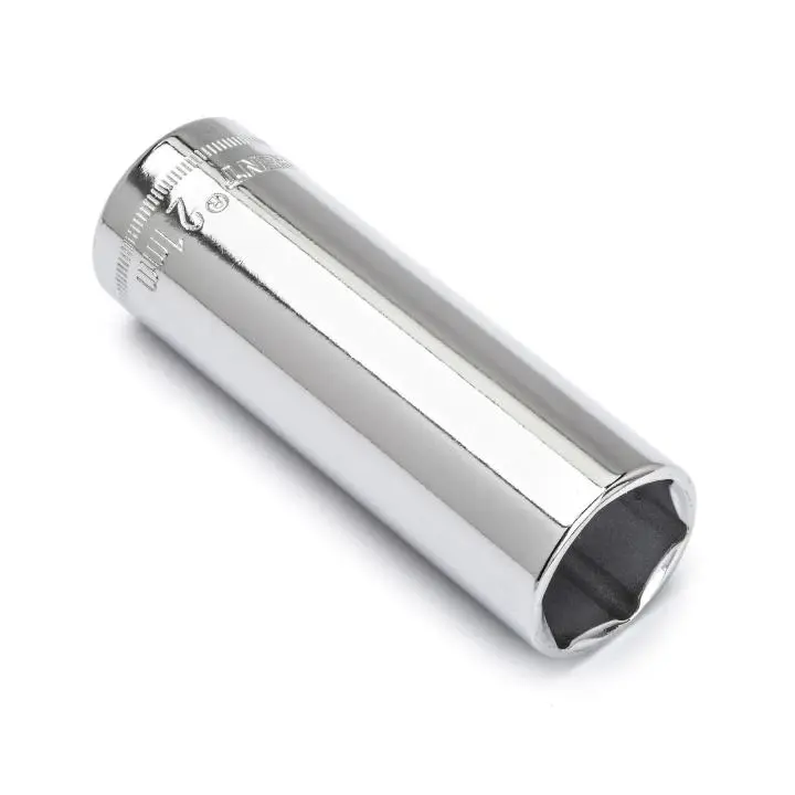 Crescent 1/2 Drive 6 Point Deep Metric Socket 21mm Industrial Strength Tool