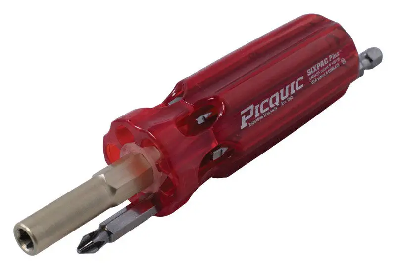 Picquic Sixpac Plus Multi-Bit 3-Inch Screwdriver Pack 12