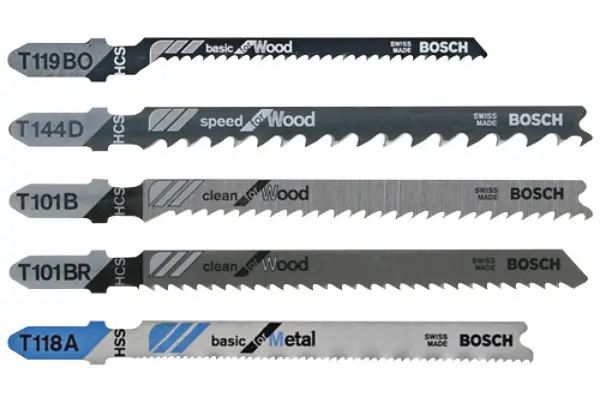 Bosch T501 Wood and Metal Cutting T-Shank Jig Saw Blade Set 5-Piece