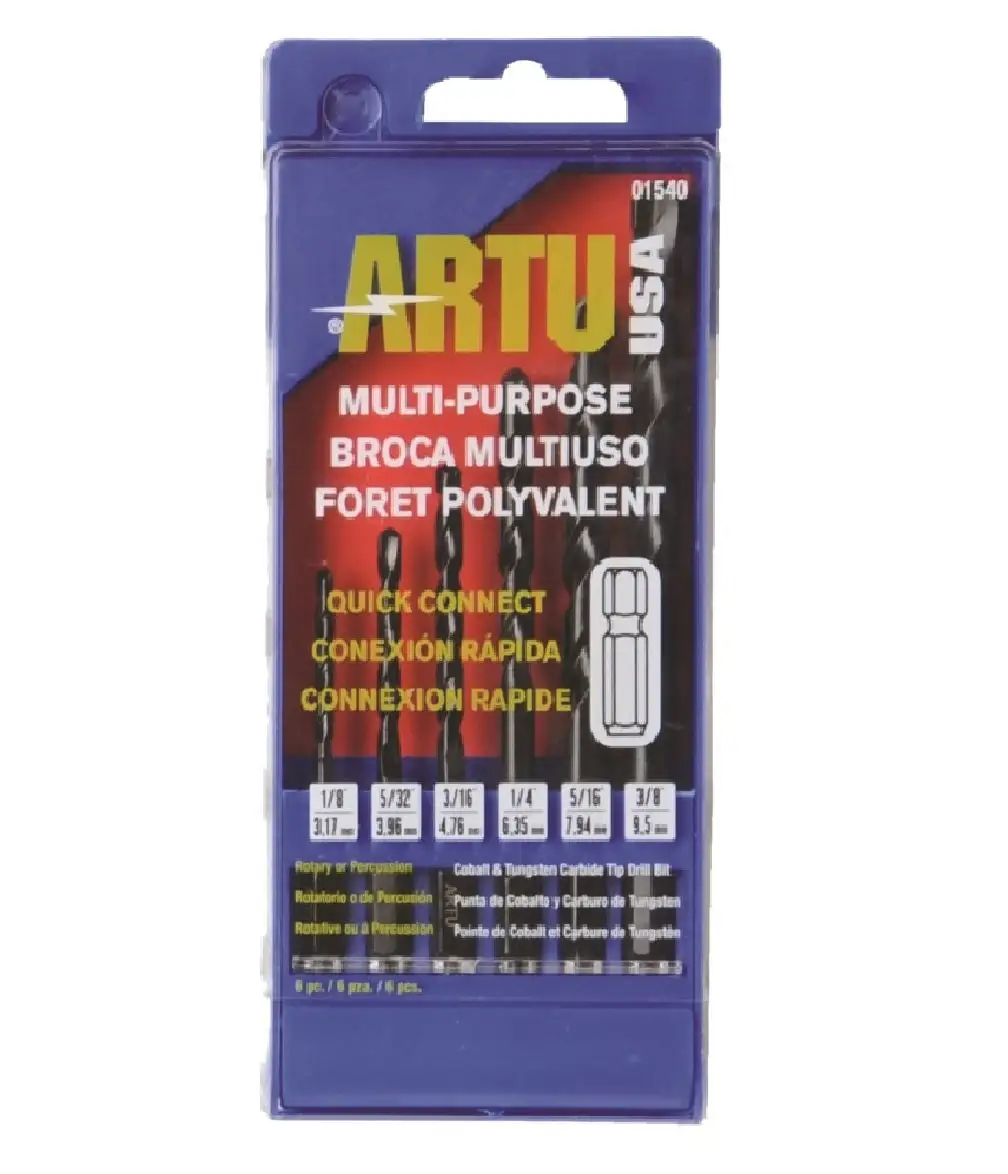 Artu Usa 01540 Multi-Purpose Quick Connect Drill Bit 6/Pack