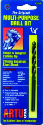 Multi-Purpose Drill Bit Cobalt Tip 1/2" X 6" Metal Wood Plastic Artu Usa