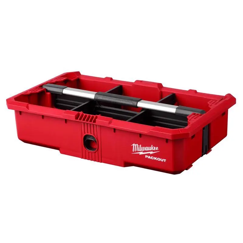 Milwaukee PACKOUT Garage Organizer Tool Tray Metal/Plastic 6 Compartments Red