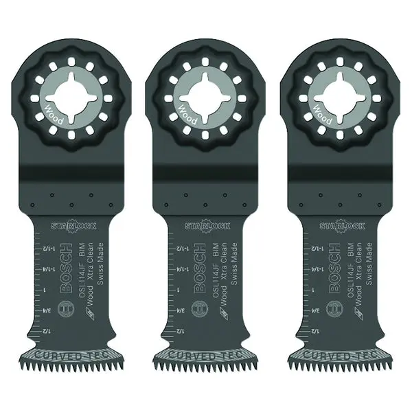 Bosch OSL114JF-3 Starlock Bi-Metal Xtra-Clean Plunge Cut Blade 1-1/4 Inch 3 Pack