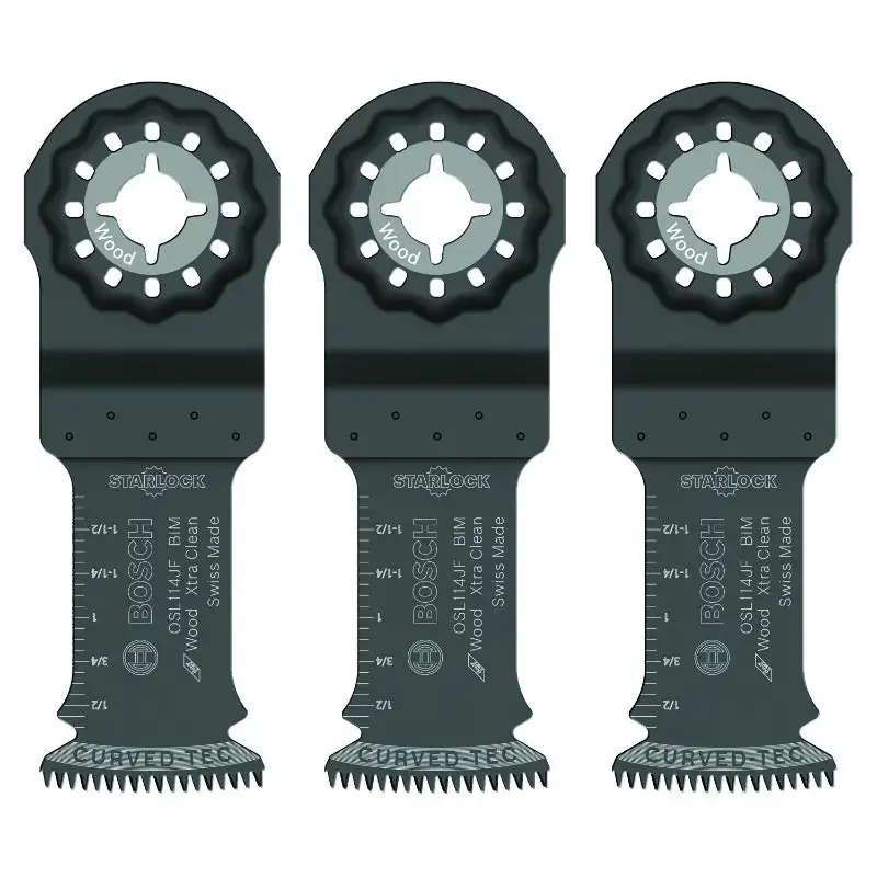 Bosch OSL114JF-3 Starlock Bi-Metal Xtra-Clean Plunge Cut Blade 1-1/4 Inch 3 Pack