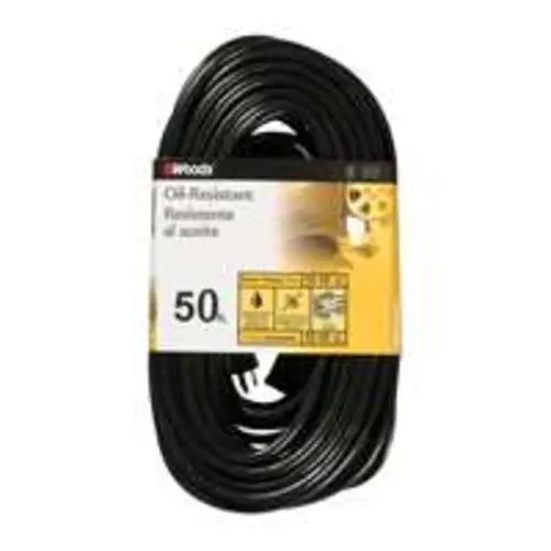 Woods 2457 Outdoor Extension Cord 12/3 SJTOW 15 Amp 50 Feet Heavy Duty