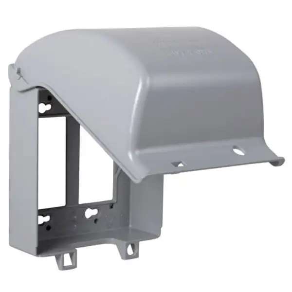TayMac MX6200 Extra Duty Two-Gang Metal Outlet Cover 55--1 Gray