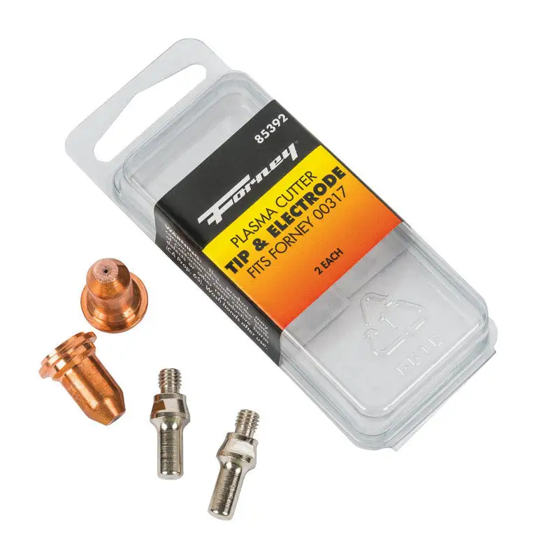 Forney 7.75 . Plasma Cutter Tip and Electrode Set 4 Piece Kit