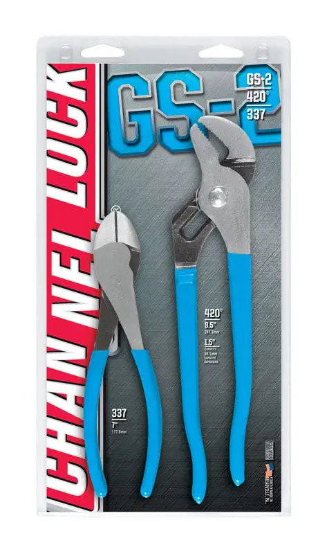 Channellock 2 Piece Carbon Steel Pliers Set Professional Use