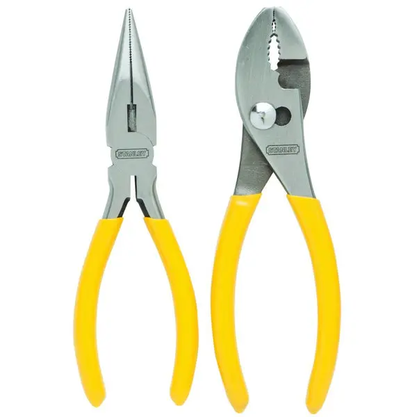 Stanley 84-212 2-Piece Plier Set Comfortable Grip DIY Projects
