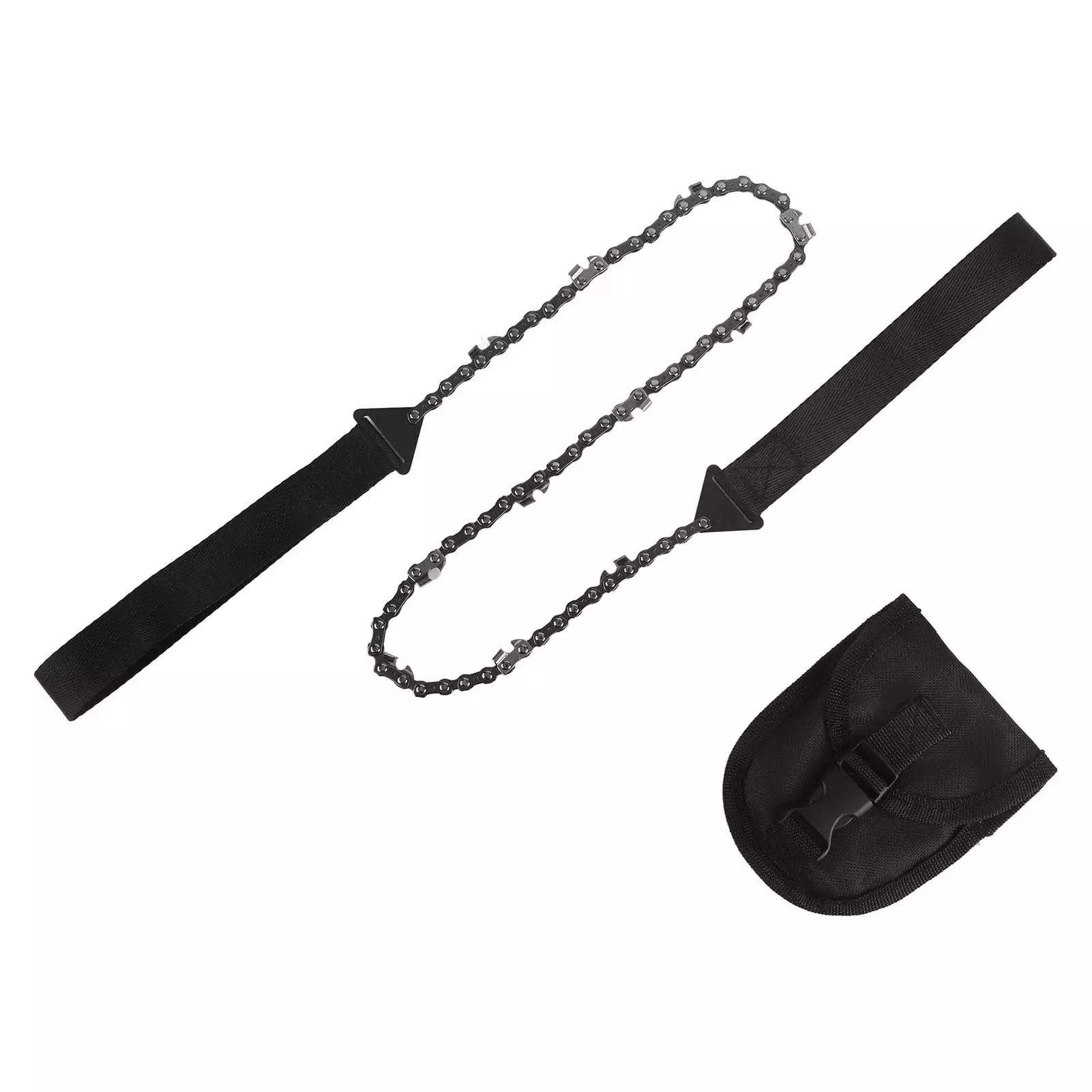 11 Teeeth Pocket Chainsaw Travel-friendly Survival Hand Chain Saw Wood Cutting Tool Emergency Camping Hiking Tool Handles ...
