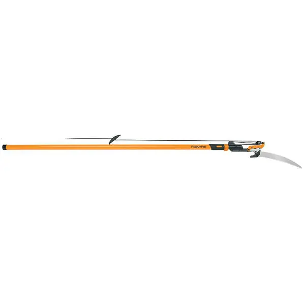 Fiskars 393981-1001 Power-Lever Extendable Pole Saw and Pruner 7-14 Feet