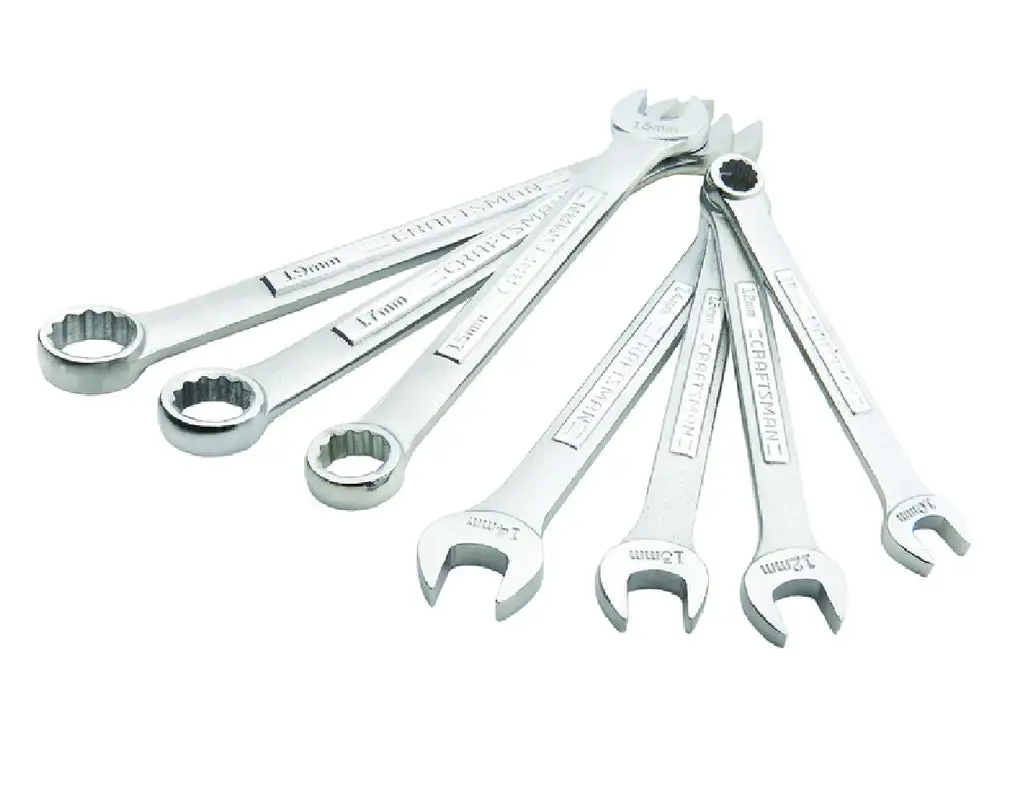 Craftsman CMMT87022 Polished Chrome Ratcheting Combination Wrench Set