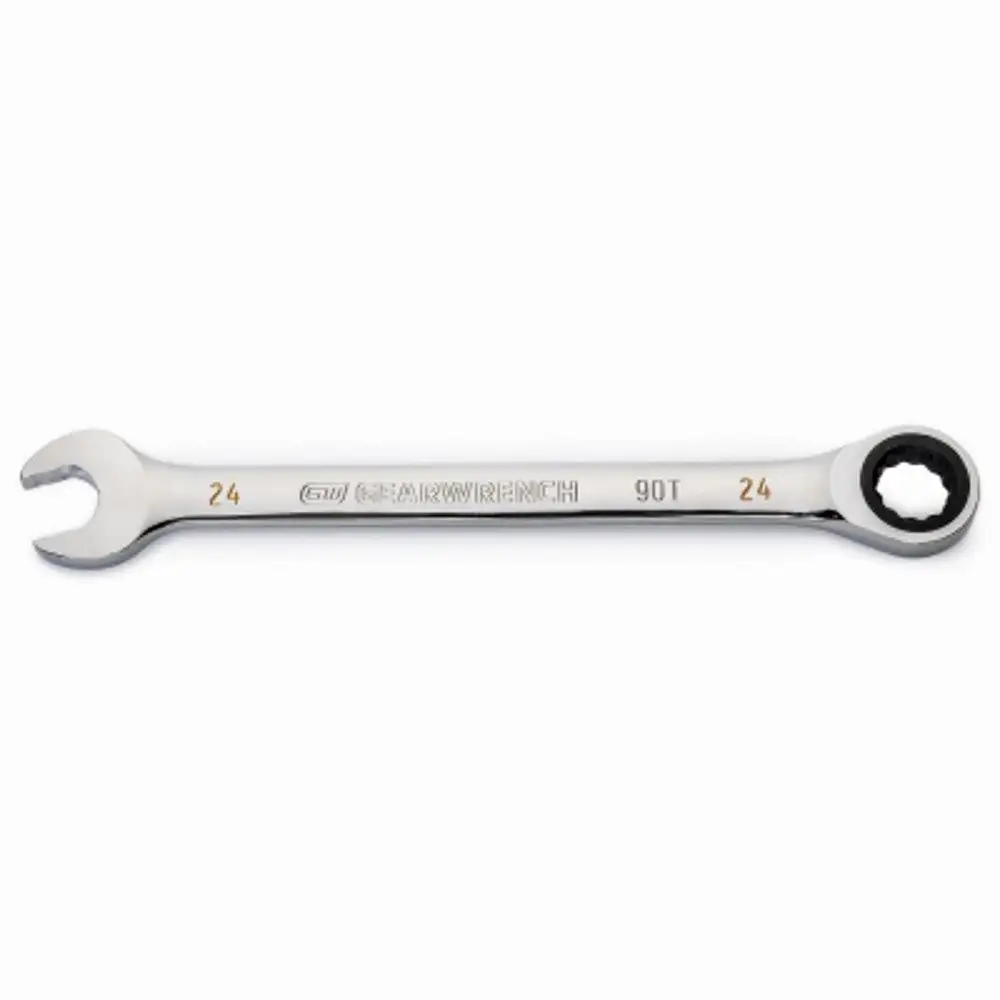 Gearwrench 86924 Ratcheting Combination Wrench 24 MM Chrome Vanadium Steel
