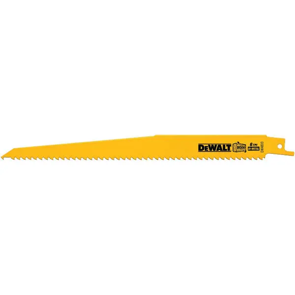 DeWalt DW4803 Taper Back Bi-Metal Reciprocating Saw Blades 6 TPI 9" 5-Pack