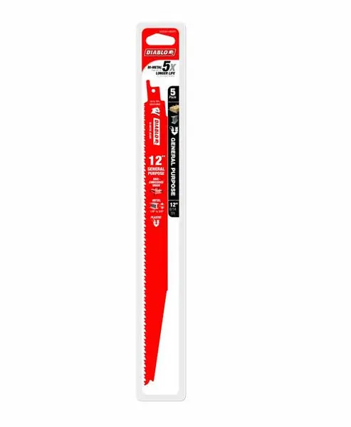 Diablo DS1214BGP5 Bi-Metal Reciprocating Saw Blade 12 Inch 8/14 TPI