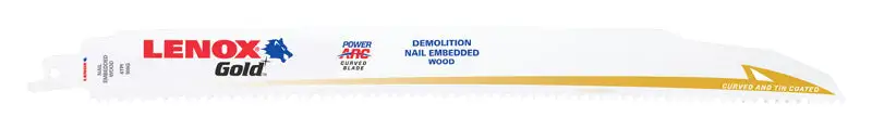 Lenox Gold 12 Inch Bi-Metal Reciprocating Saw Blade 6 TPI 5 Pack Wood and Metal
