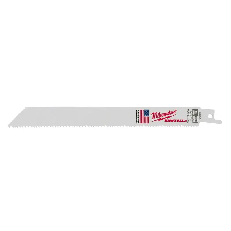 Milwaukee Sawzall 8 . Bi-Metal Double Duty Upgrade Reciprocating Saw Blade 10/14 TPI 5 Pack