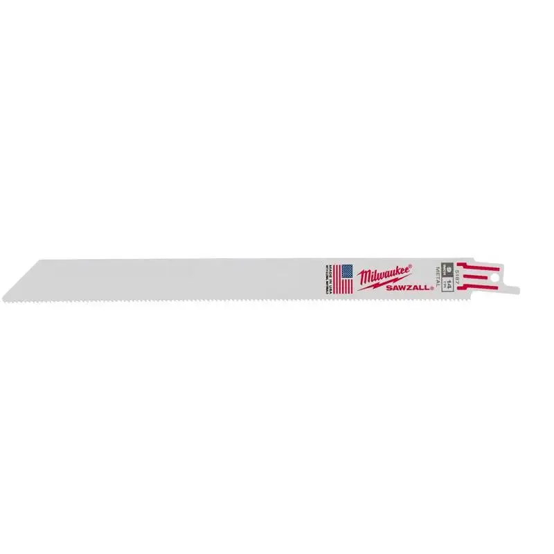 Milwaukee Sawzall 8 . Bi-Metal Thin Kerf Reciprocating Saw Blade 8/12 TPI 5 Pack