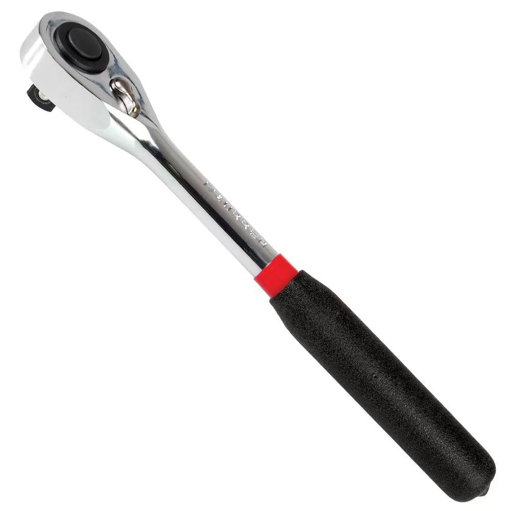 URREA 1/2 Inch Drive Reversible Chrome Ratchet Comfortable Rubber Grip