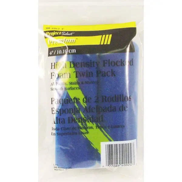 Linzer Pro Edge Flocked Foam Mini Roller Cover 4" x 1/8" Nap 2-Pack