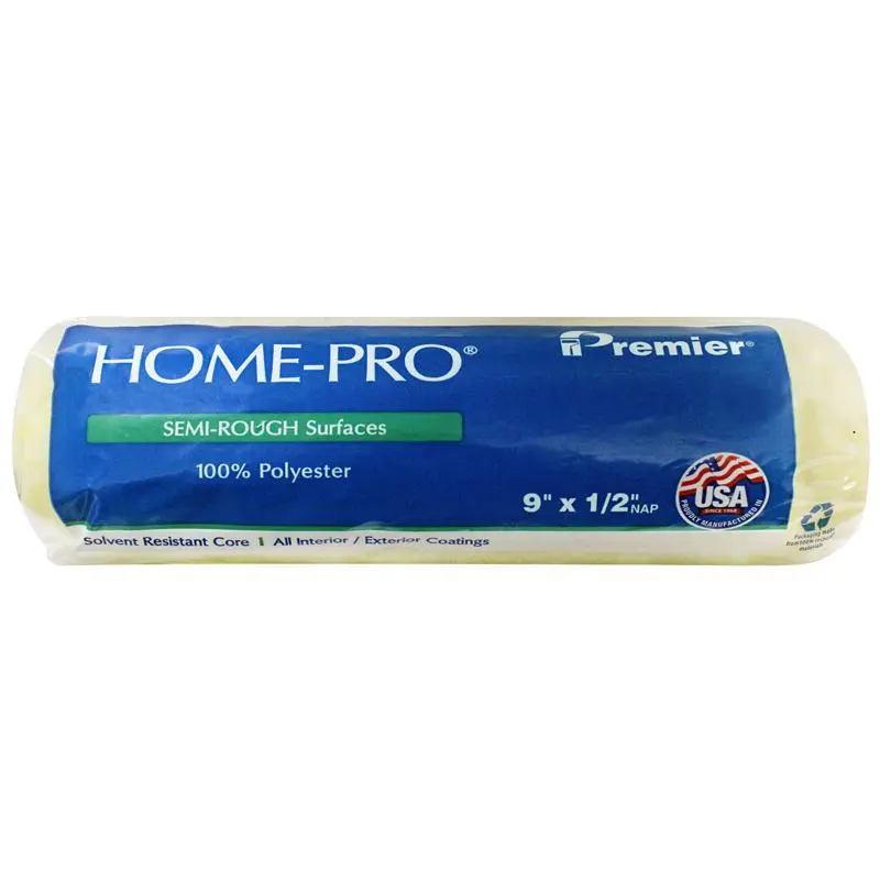 Premier Home-Pro Polyester 9 Inch W X 1/2 Inch S Paint Roller Cover Pack 36 - Smooth Finish Rollers
