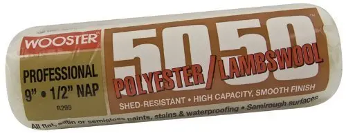 Wooster 50/50 Standard Roller Cover 1/2 Inch Nap 9 Inch Paint Rolling