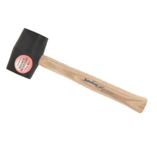 Estwing DH-18 Rubber Mallet 18 Oz Black Delicate Striking