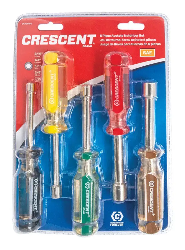 Crescent SAE Acetate Nutdriver Set 6-3/4 L 5 pc