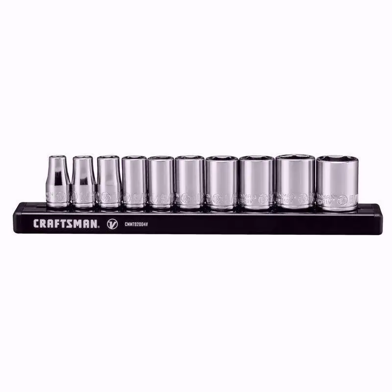 Craftsman V-Series 1/4 Inch Drive SAE 6 Point Socket and Tool Set 38 Piece