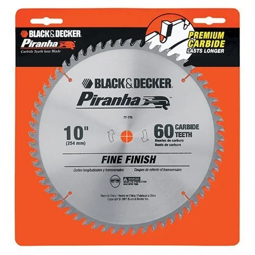 Black & Decker 77-770 Piranha Saw Blade 10 Inch 60 Teeth