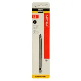 #2 Phillips 4-Inch Screwdriver Bit Drills Master Mechanic