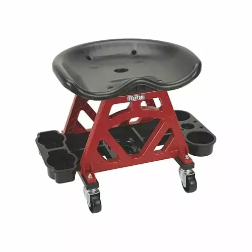 Ironton Ergonomic Rolling Shop Seat 300-Lb Capacity jiangwu112233